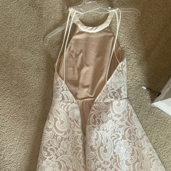 Windsor Cream Halter A-Line Dress - Picture 4 of 6
